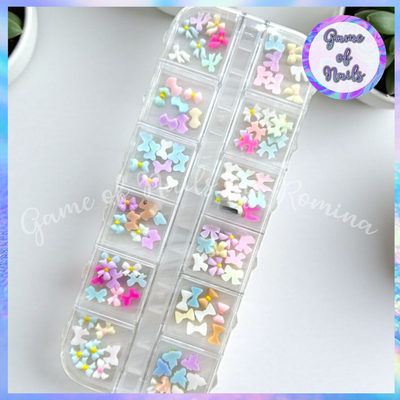 Cajita mix mini moños multicolor