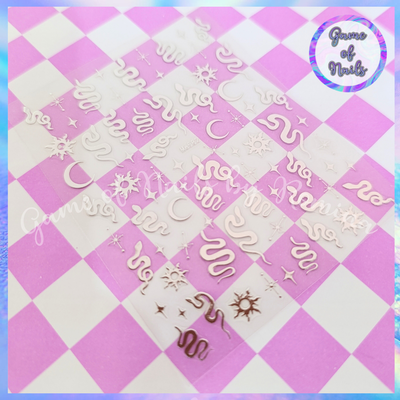 Stickers serpentina plateado