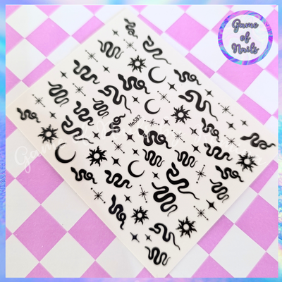 Stickers serpentina negro
