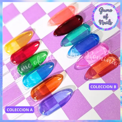 Colección Charm Limit Glass Jelly Effect x 6