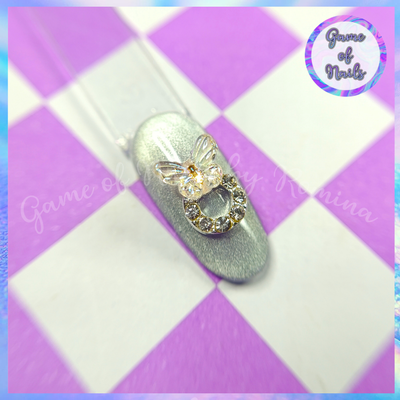 Aplique luxury mini mariposa strass x unidad
