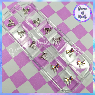 Mini box moños con strass x 12