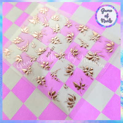 Stickers rosegold efecto chrome