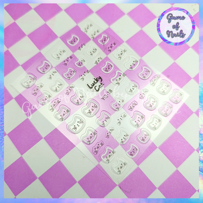 Stickers gatitos con aura