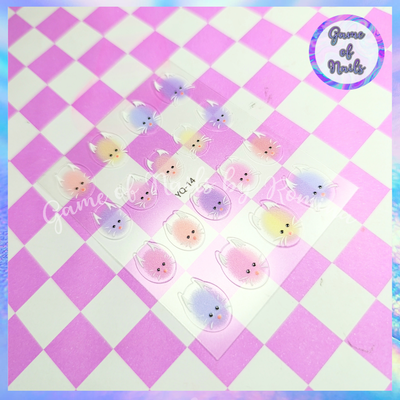 Stickers gatitos con aura