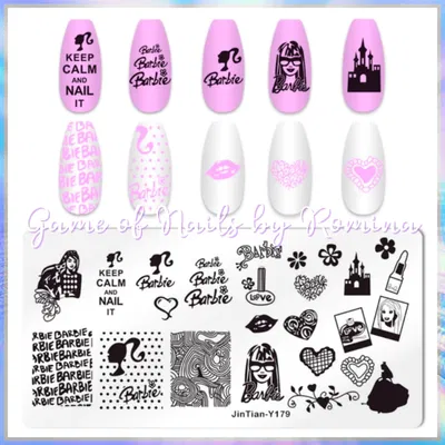 Placa stamping Barbie