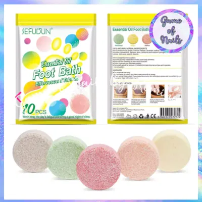 Tabletas efervescentes para pies con aceites esenciales pack x 10