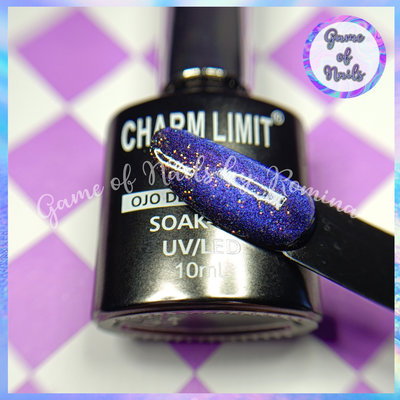 Semi cat eye 9D con glitters #33