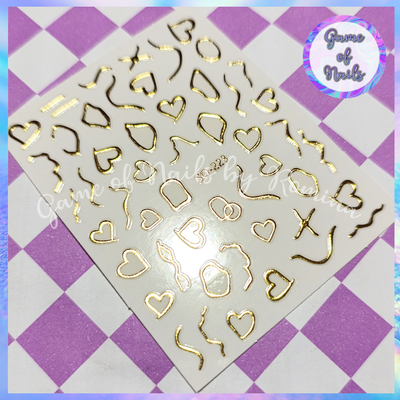 Stickers simil efecto cromado