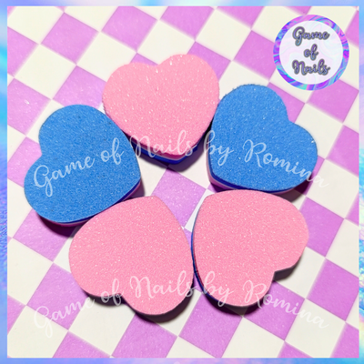 Mini lima sponge corazon x 5 (bicolor)