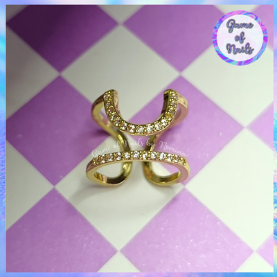 Anillo para fotos modelo U grande dorado