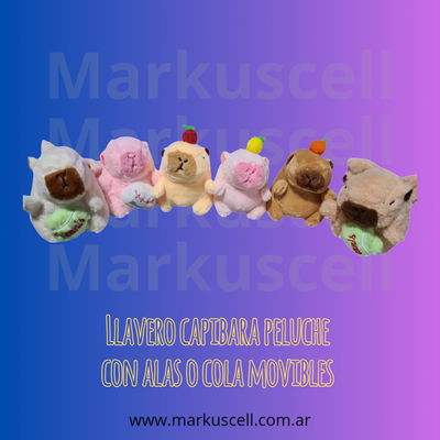 Llavero Peluche Capibara Con Alas Con Movimiento 