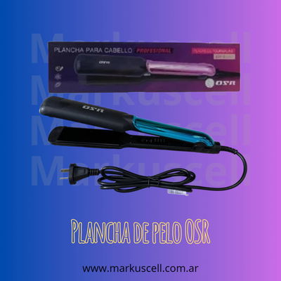 Plancha De Pelo OSR Grande Con Regulador De Temperatura