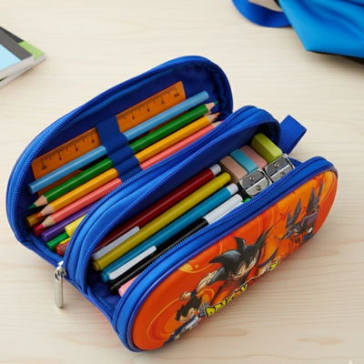 Cartuchera Dragon Ball Super 3d Dos Pisos Goku Vegeta Escola