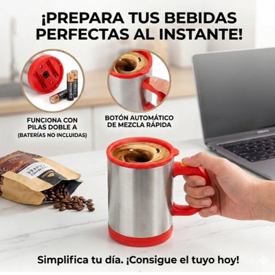 Vaso Batidor Auto Mezclador De Café 