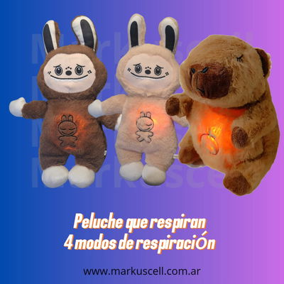 Peluche De Apego Labubu Con Sonido Y Luces Respira