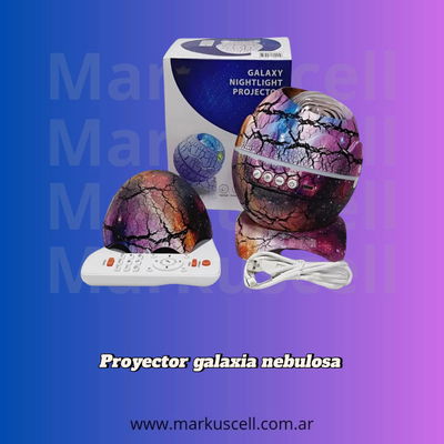 Proyector Galaxia Nebulosa Huevo Parlante Lampara De Noche