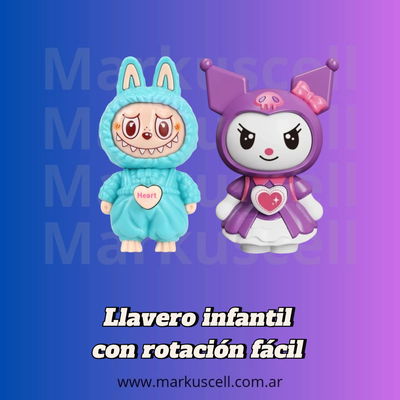 Llavero Colgante Kawaii con rotación facial 