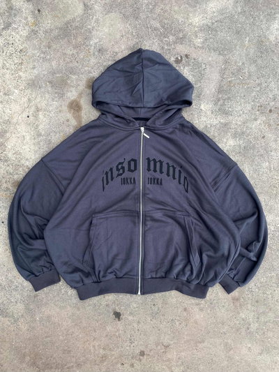 Zip Hoodie Boxy "Insomnio"