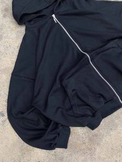 Zip Hoodie Boxy Negra