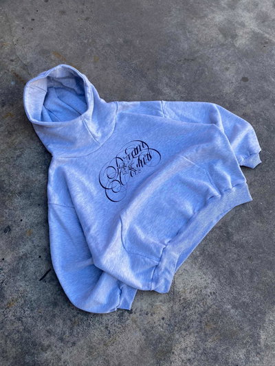 Hoodie Boxy "BS.AS" Grey