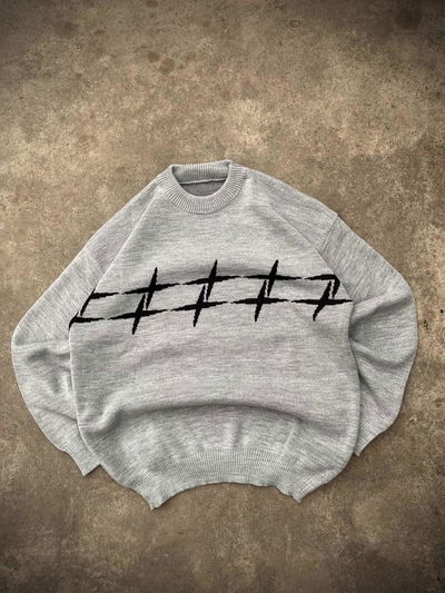 Sweater Oversize "Stars" Gris