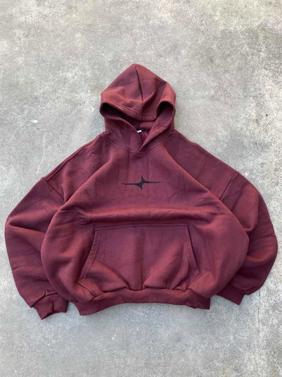 Buzo Boxy Fit "Infused" Ladrillo