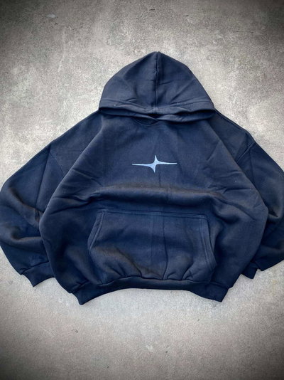 Buzo Boxy Fit "Infused" Negro