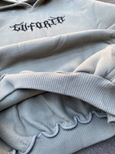 Buzo Boxy Fit "Euforta" Cemento