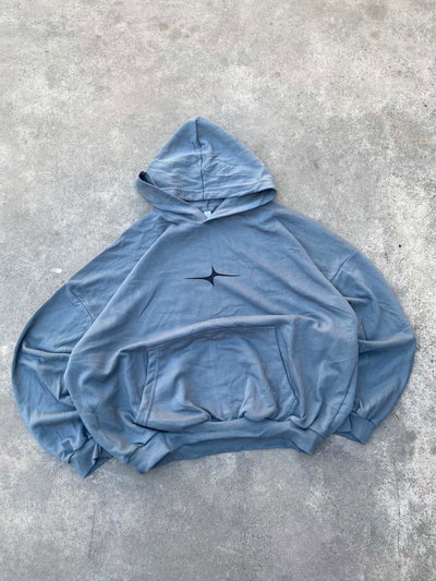 Buzo Boxy Fit "Infused" Azul