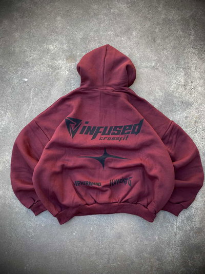 Buzo Boxy Fit "Infused" Ladrillo