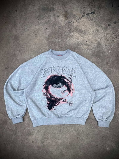 Crewneck "Puré Eye" Gris(Alto Gramaje)