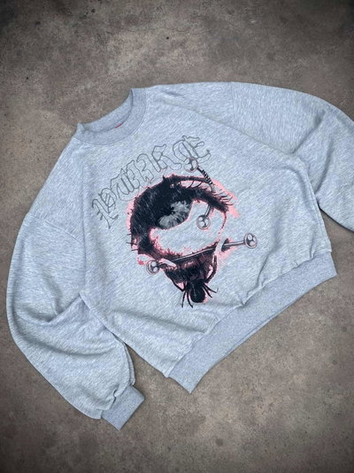 Crewneck "Puré Eye" Gris(Alto Gramaje)