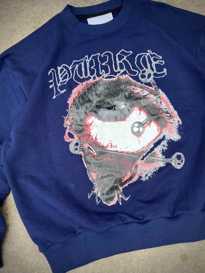 Crewneck "Puré Eye" Azul(Alto Gramaje)