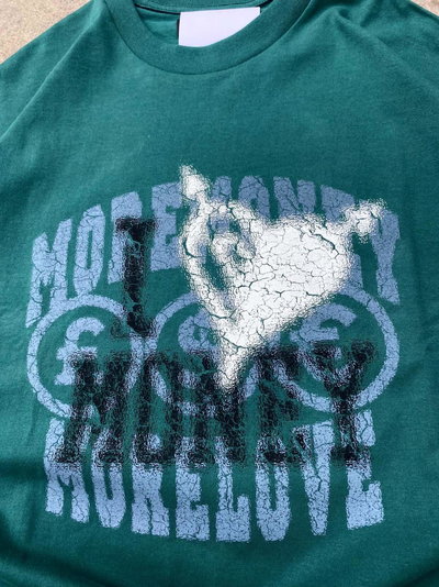 Remera Boxy "Money" Verde