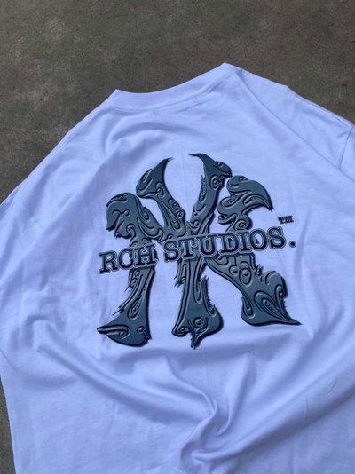 Remera Boxy "NY" Blanca