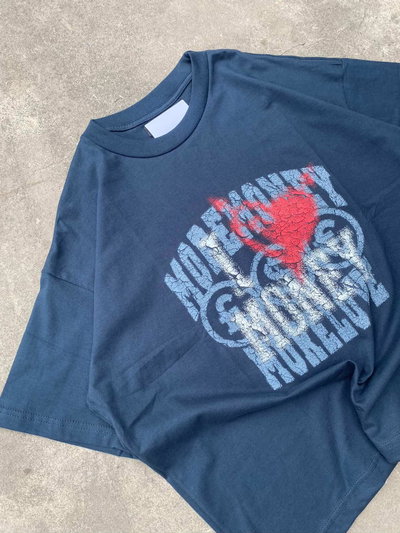 Remera Boxy "Money" Azul