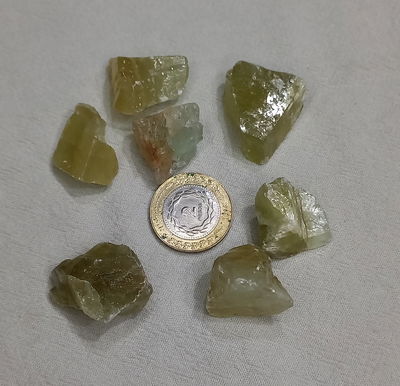 CALCITA LIMÓN EN BRUTO X 100 GRAMOS