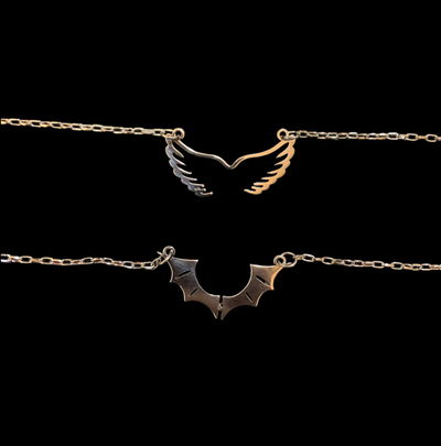 SET | Pulsera Angel + pulsera Diablo (Acero Quirurgico)