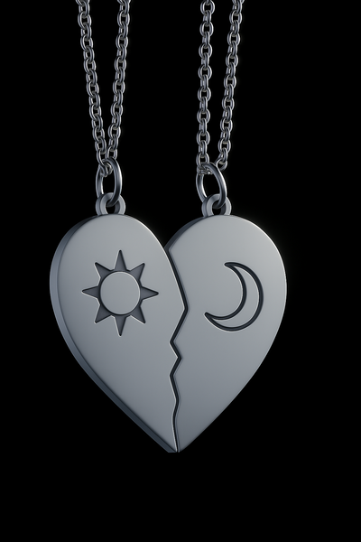 CHAIN CORAZON PARA COMPARTIR (Sol y Luna)