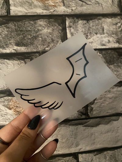 Stencil estampa para la ropa (ALAS MD - NEGRAS)