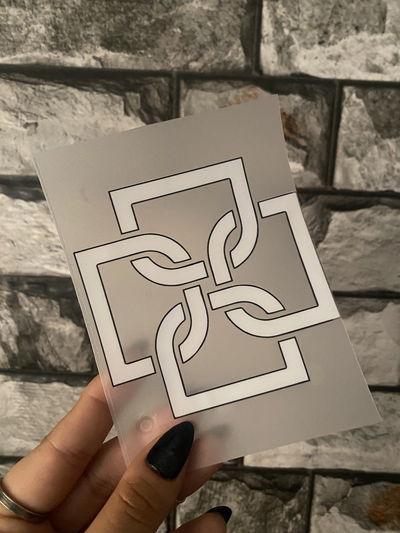 Stencil estampa para la ropa (AMERI - BLANCO)