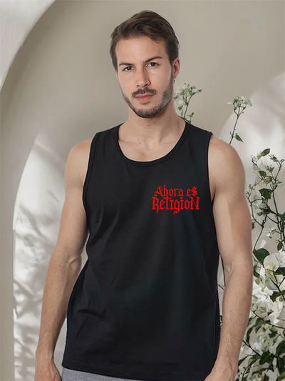 Musculosa Ahora es religion (Algodon) mdb barderos
