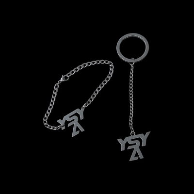 SET YSY A | Pulsera acero quirúrgico + llavero acero quirúrgico 
