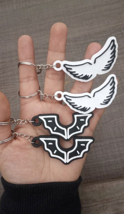 SET XL | Llaveros 3D Alas Angel XL + Diablo XL