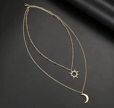 Set chains x2 Sol y Luna (Golden - Acero)