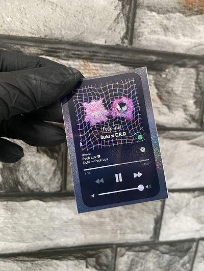 Sticker Fuck Luv Duki Cro holografico #69