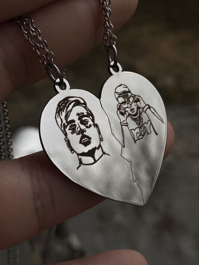 Corazon para compartir Ysy a / Duki (Acero quirúrgico)