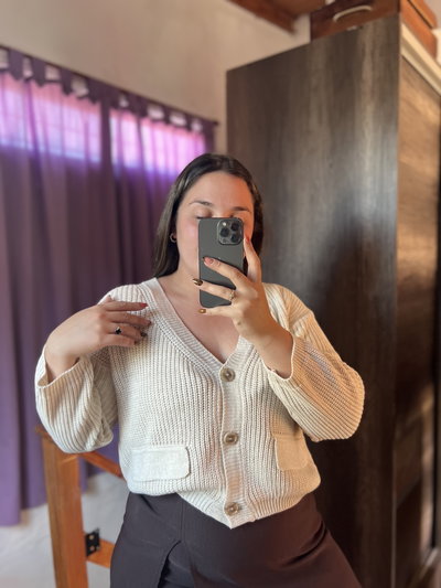 Cardigan Bolsillo Falso