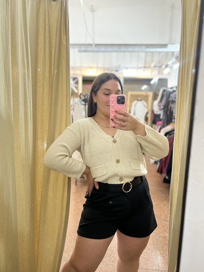 Cardigan Bolsillo Falso